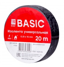 Изолента ПВХ черная 15мм*20м EKF Basic