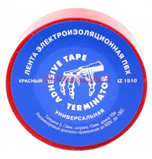 Изолента ПВХ красная 15мм*10м "Терминатор"